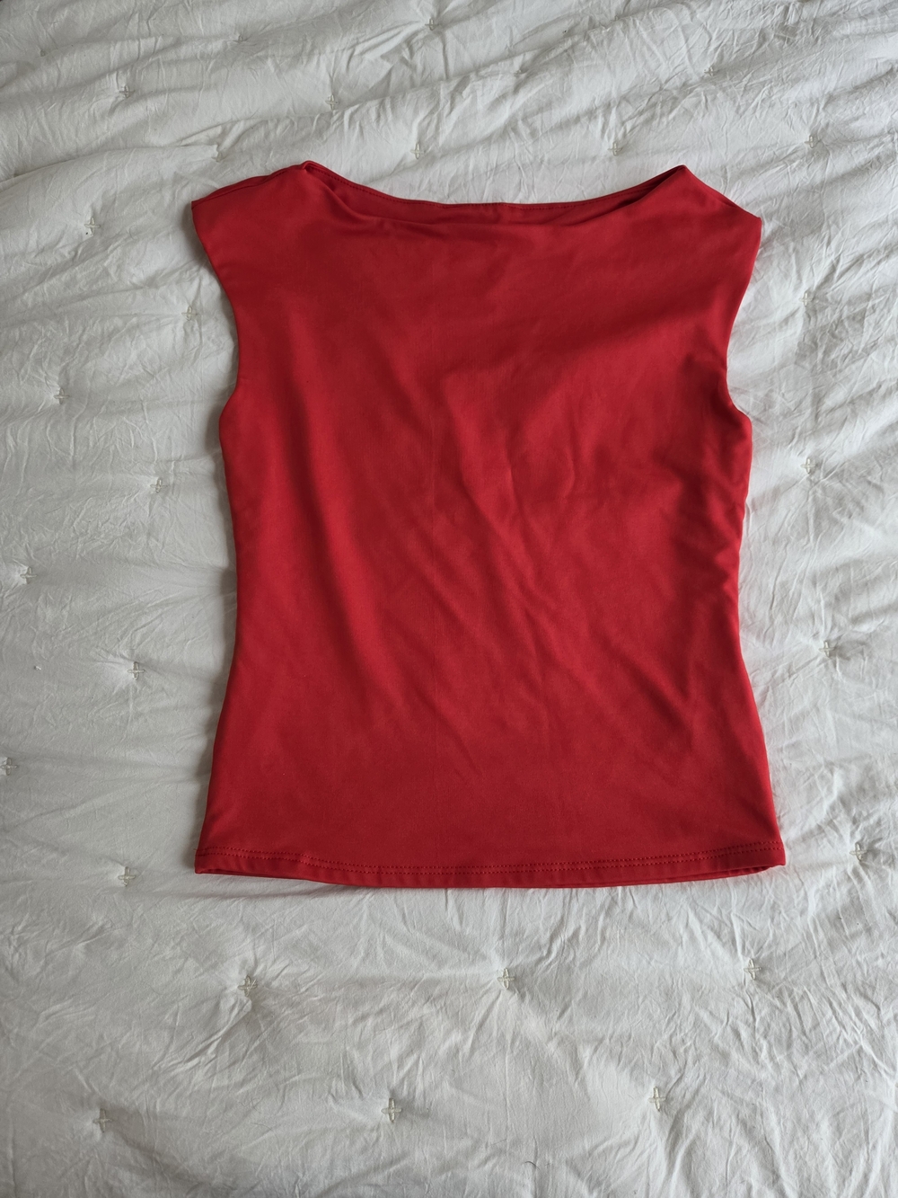 Women's Red Cap Sleeve Shell Top